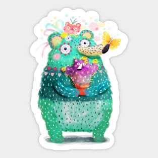 Blue-ish bear Sticker